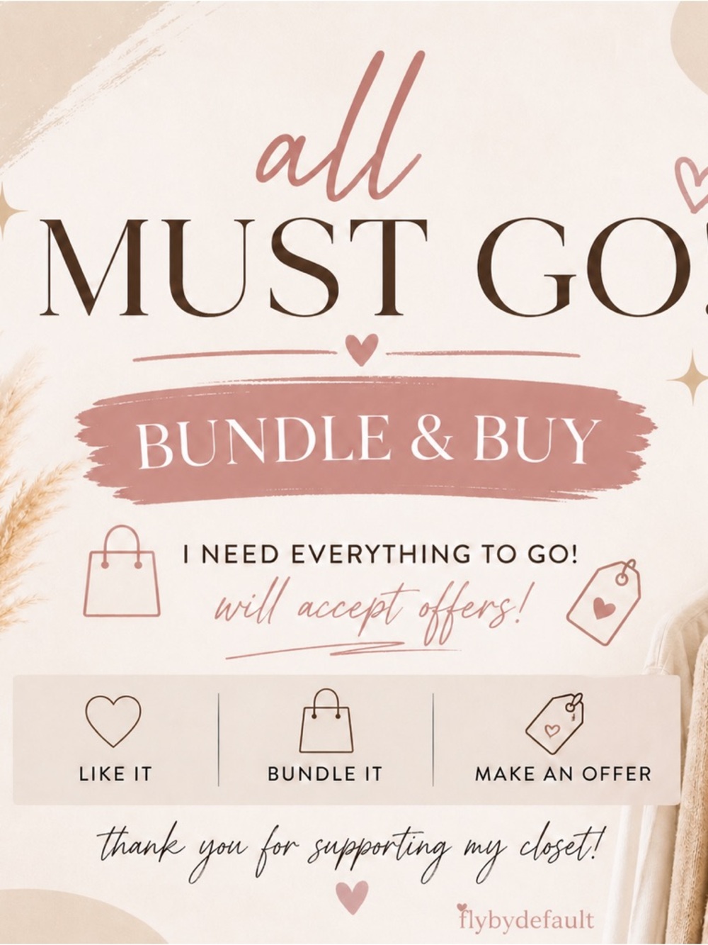 Bundle & Buy Promotional Graphic - Dusty Rose and Cream